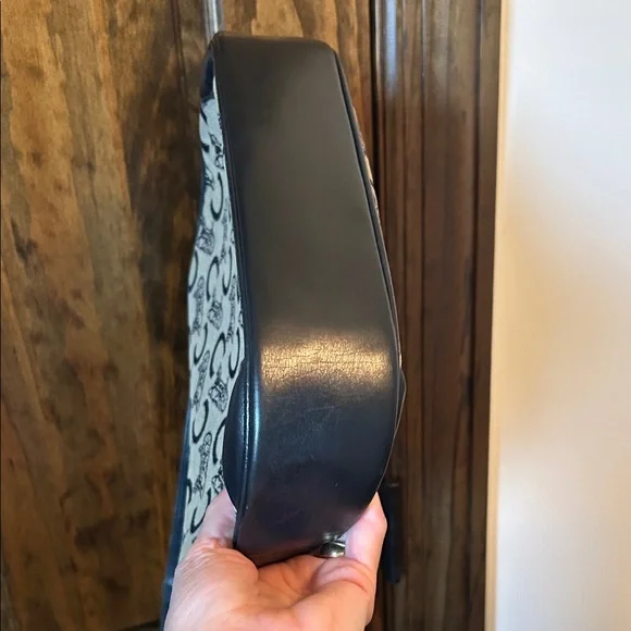 Celine Blue Monogram vintage Crossbody Gold Hardware - Picture 9 of 16